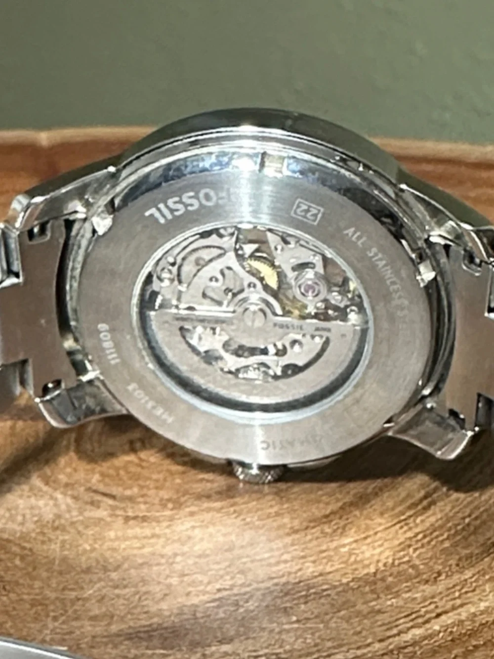 FOSSIL ME3103 Grant Automatic Skeleton Watch + Tin & Extra Link